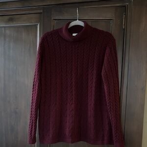 J.Jill burgundy turtleneck sweater